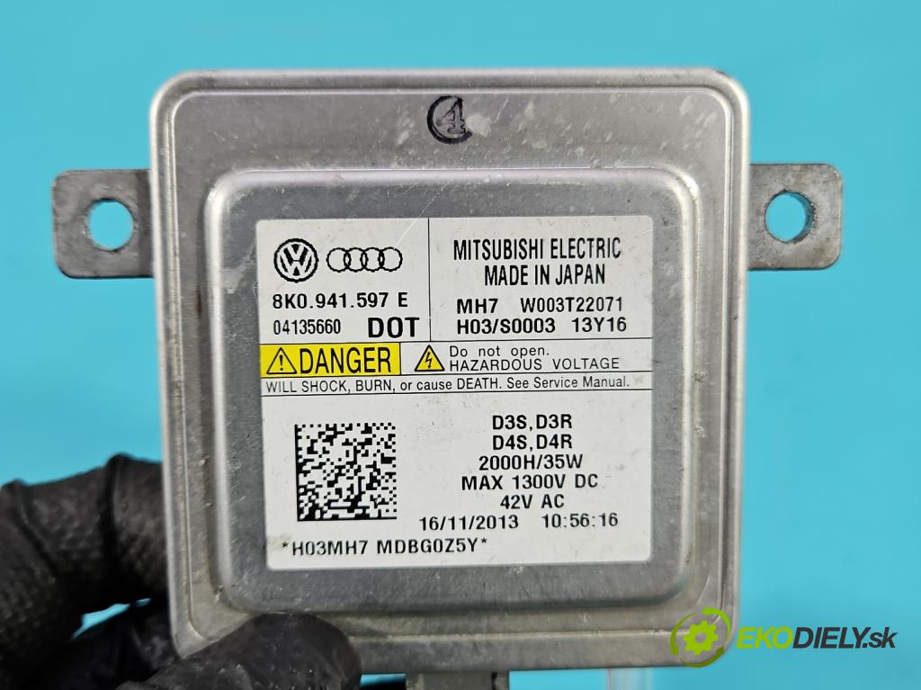 Audi A5 8T 2007-2016 2.0 TFSI 224hp automatic 165 kW 1984 cm3 5- střídač: xenon 8K0941597E (Riadiaca jednotka xenónu)