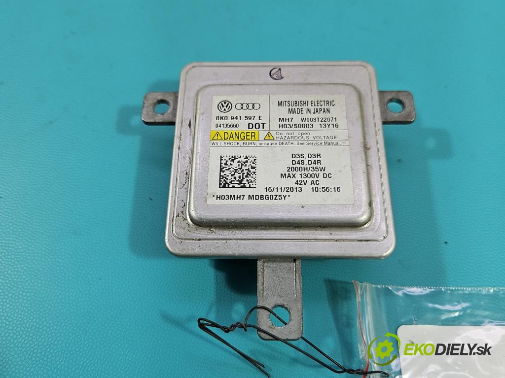 Audi A5 8T 2007-2016 2.0 TFSI 224hp automatic 165 kW 1984 cm3 5- střídač: xenon 8K0941597E (Riadiaca jednotka xenónu)