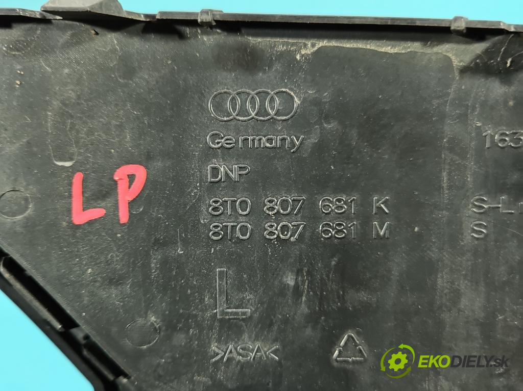Audi A5 8T 2007-2016 2.0 TFSI 224hp automatic 165 kW 1984 cm3 5- blenda mriežka: nárazník ľavé 8T0807681K