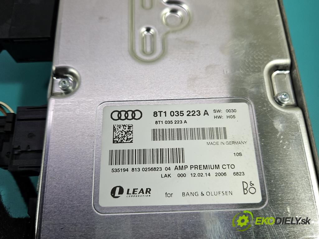 Audi A5 8T 2007-2016 2.0 TFSI 224 hp automatic 165 kW 1984 cm3 5- Zesilovač: 8T1035223A (Zesilovač)