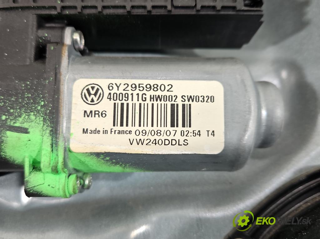 Vw Polo IV 9N 2001-2009 1.4 tdi 69KM manual 51 kW 1422 cm3 5- mechanismus stahování přední levý 6Y2959802