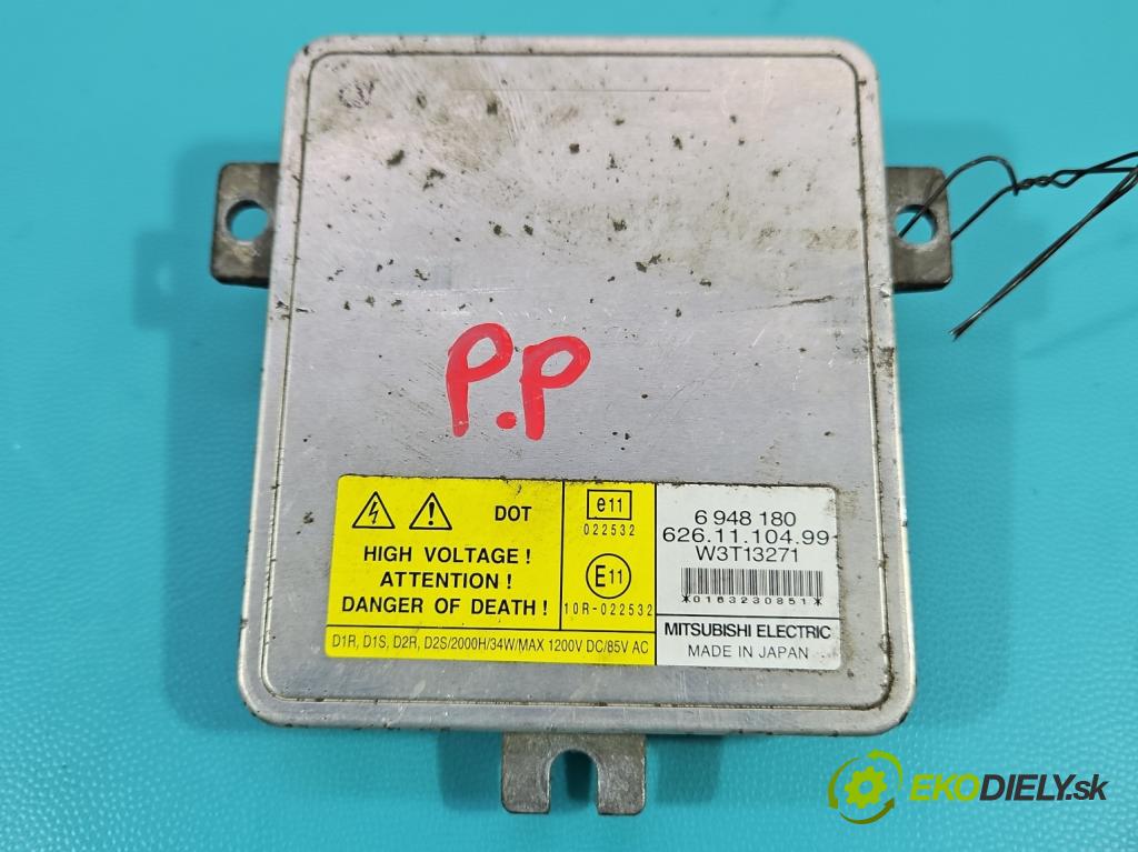 Bmw 3 E90 2005-2013 2.0d 163 HP automatic 120 kW 1995 cm3 4- střídač: xenon 6948180 (Riadiaca jednotka xenónu)