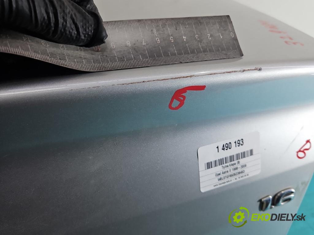 Opel Astra II 1998-2009 1.6 16V 101 hp manual 74 kW 1598 cm3 4- zadní kufrové dveře  (Zadní kapota (kufr))