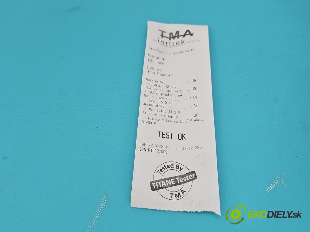 Ford Focus Mk1 1998-2004 1.8 tddi 90 HP manual 66 kW 1753 cm3 3- štartér  (Štartér)