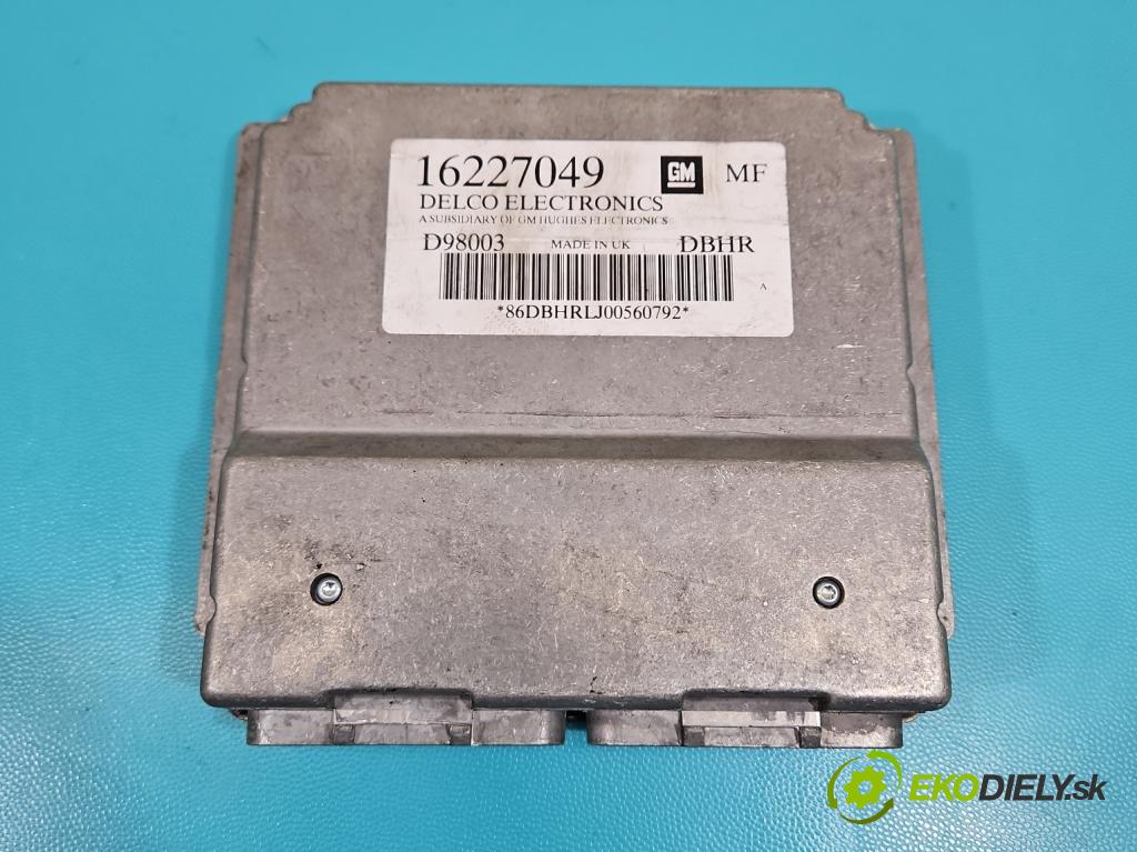 Opel Astra II 1998-2009 1.6 75 HP manual 55 kW 1598 cm3 5- riadiaca jednotka motora 16227049