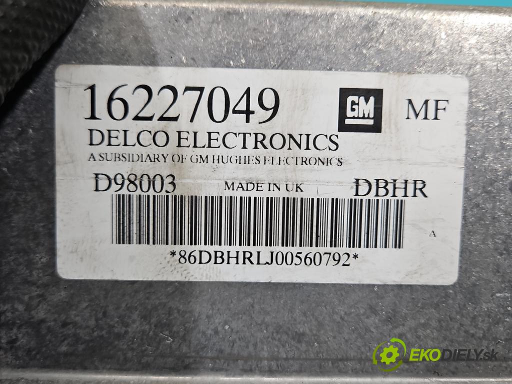 Opel Astra II 1998-2009 1.6 75 HP manual 55 kW 1598 cm3 5- riadiaca jednotka motora 16227049