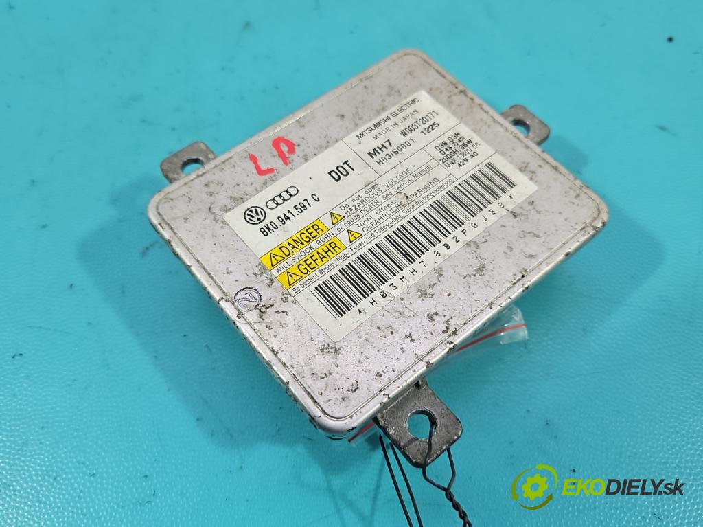 Audi Q5 2008-2016 2.0 tdi 170 HP manual 125 kW 1968 cm3 5- střídač: xenon 8K0941597C (Riadiaca jednotka xenónu)