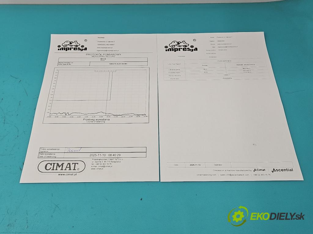 Audi A4 B8 2007-2015 2.7 tdi 190 HP automatic 140 kW 2698 cm3 4- turbodúchadlo, turbo repasovaná 767805-4