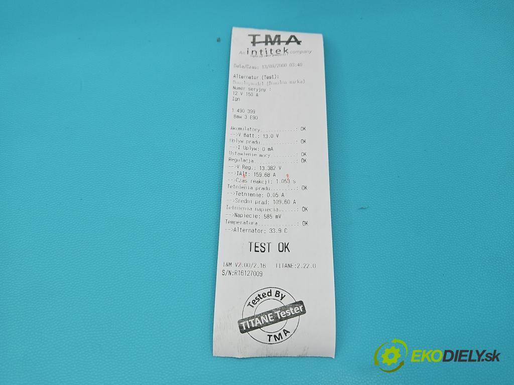 Bmw 3 E90 2005-2013 2.0d 163 HP automatic 120 kW 1995 cm3 4- Alternator 7799180AI01 (Alternátor)