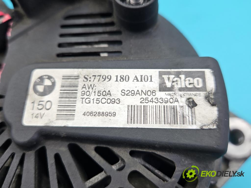 Bmw 3 E90 2005-2013 2.0d 163 HP automatic 120 kW 1995 cm3 4- Alternator 7799180AI01 (Alternátor)