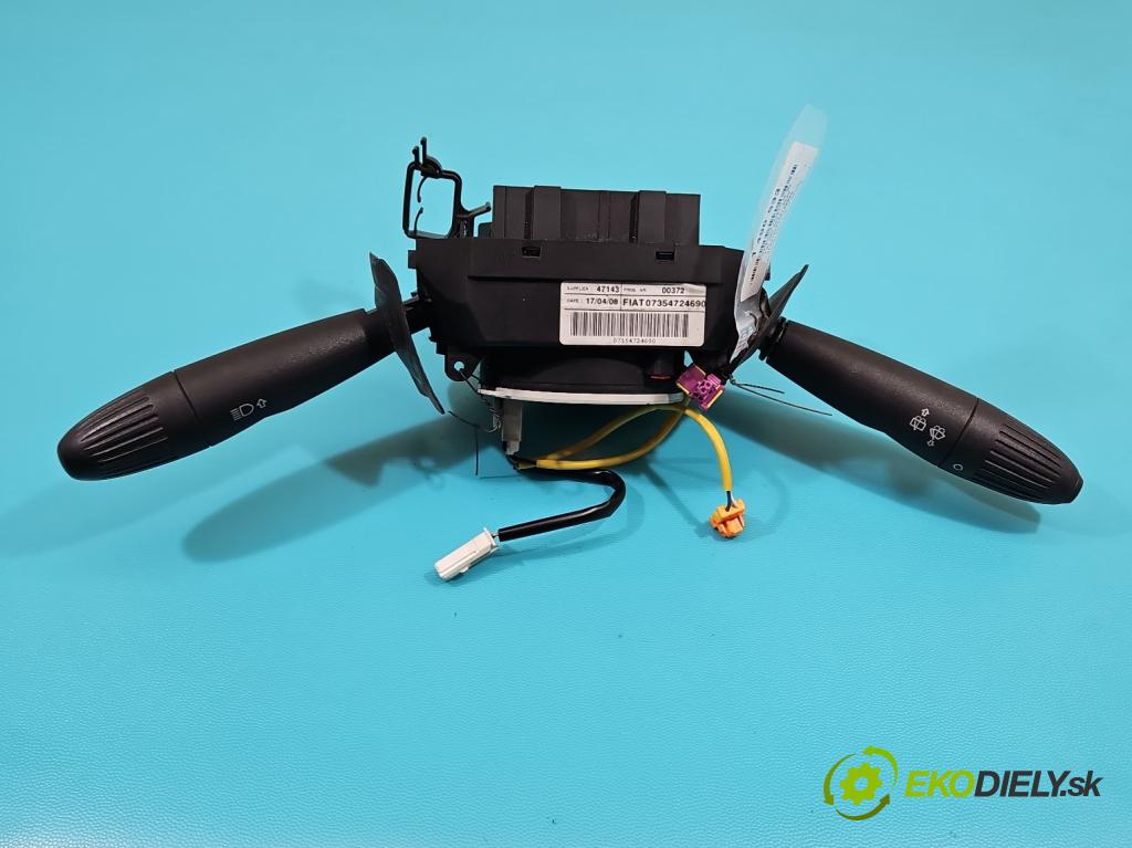 Fiat 500 2007-2020 1.2 8V 69KM manual 51 kW 1242 cm3 3- Přepínač sdružený 07354724690 (Páčky pod volantem)