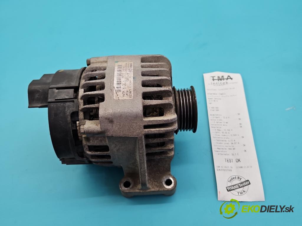 Fiat 500 2007-2020 1.2 8V 69KM manual 51 kW 1242 cm3 3- Alternator 51714791 (Alternátor)