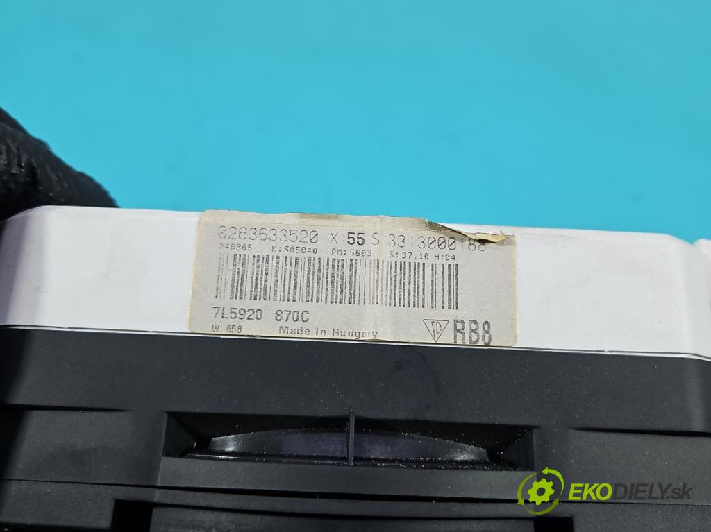 Porsche Cayenne I 2002-2010 3.2 V6 250 HP automatic 184 kW 3189 cm3 5- prístrojovka/ budíky 0263633520 (Prístrojová doska)