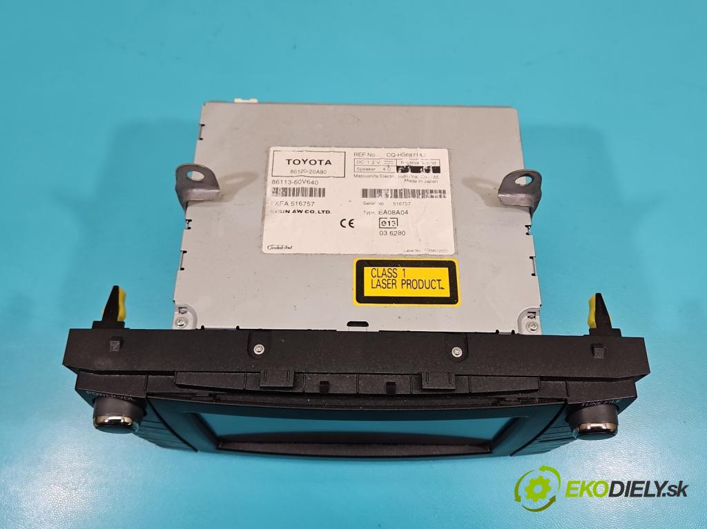 Toyota Avensis III T27 2009-2018 2.0 D4D 126 HP manual 93 kW 1998 cm3 5- Radio originál 86120-20A80