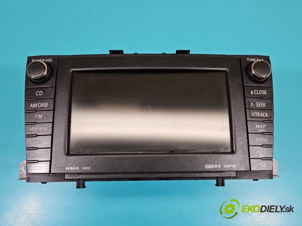 Toyota Avensis III T27 2009-2018 2.0 D4D 126 HP manual 93 kW 1998 cm3 5- Radio originál 86120-20A80