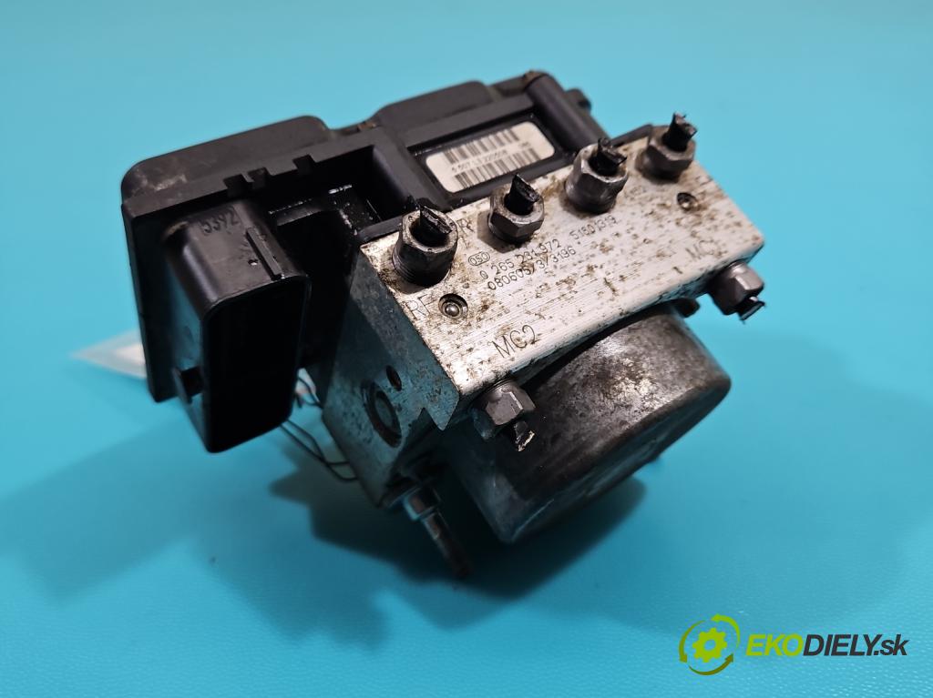 Fiat 500 2007-2020 1.2 8V 69KM manual 51 kW 1242 cm3 3- čerpadlo abs 0265800648 (Pumpa ABS)