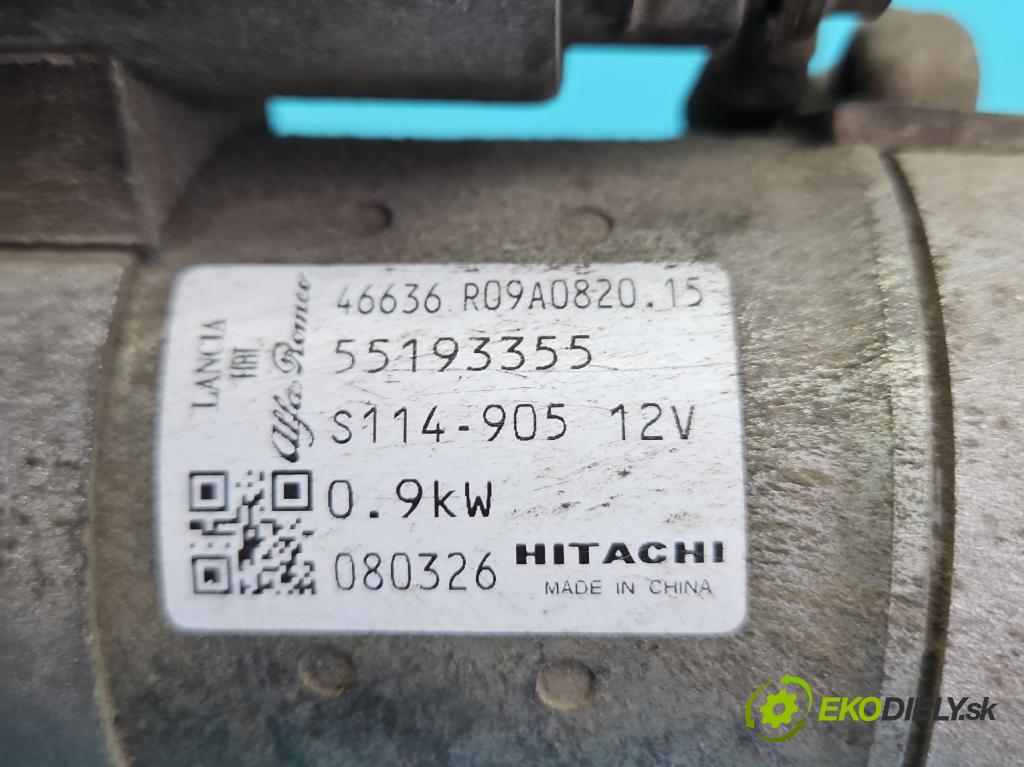 Fiat 500 2007-2020 1.2 8V 69KM manual 51 kW 1242 cm3 3- štartér 55193355 (Štartér)