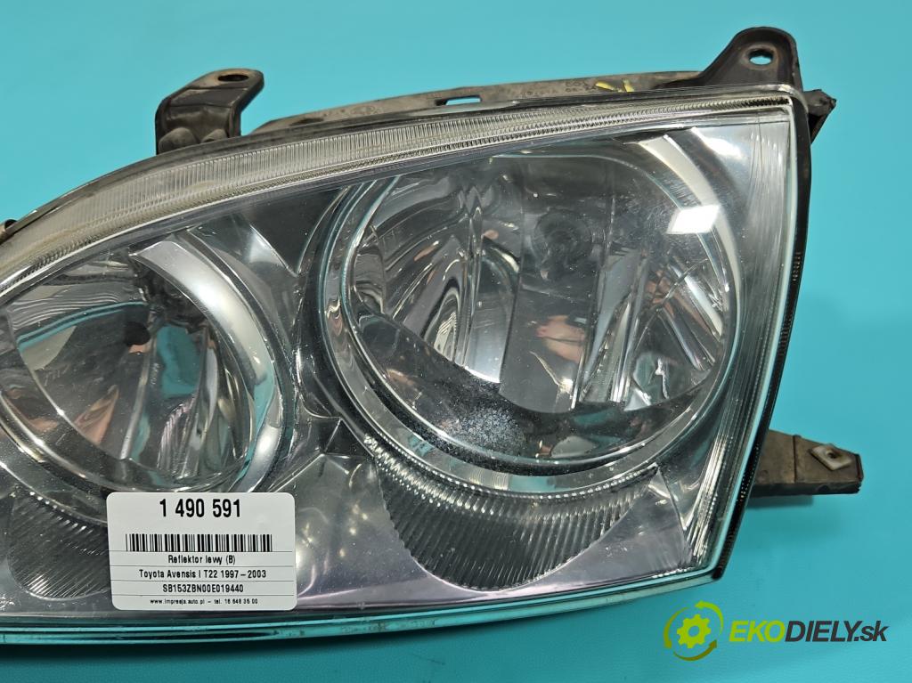 Toyota Avensis I T22 1997-2003 1.6 vvti 110 HP manual 81 kW 1598 cm3 4- Reflektor: ľavý  (Kľučka dverí ostatné)