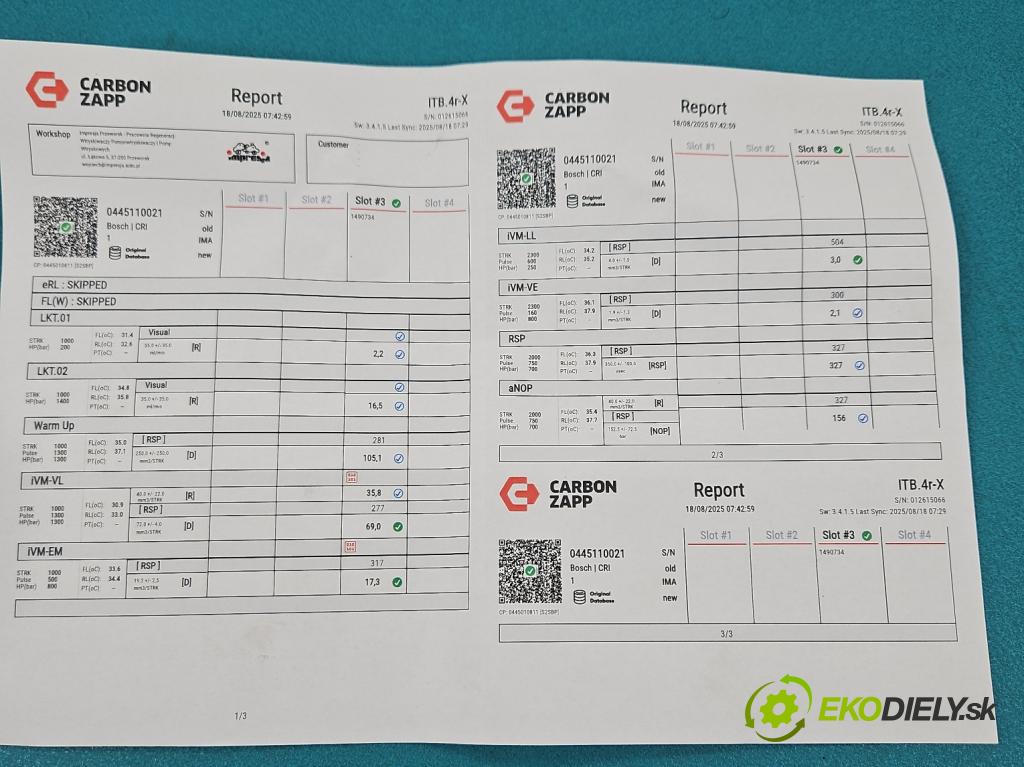 Volvo V40 I 1995-2004 1.9 dci 116 HP manual 85 kW 1870 cm3 5- vstrek 0445110021 (Vstrekovač paliva)