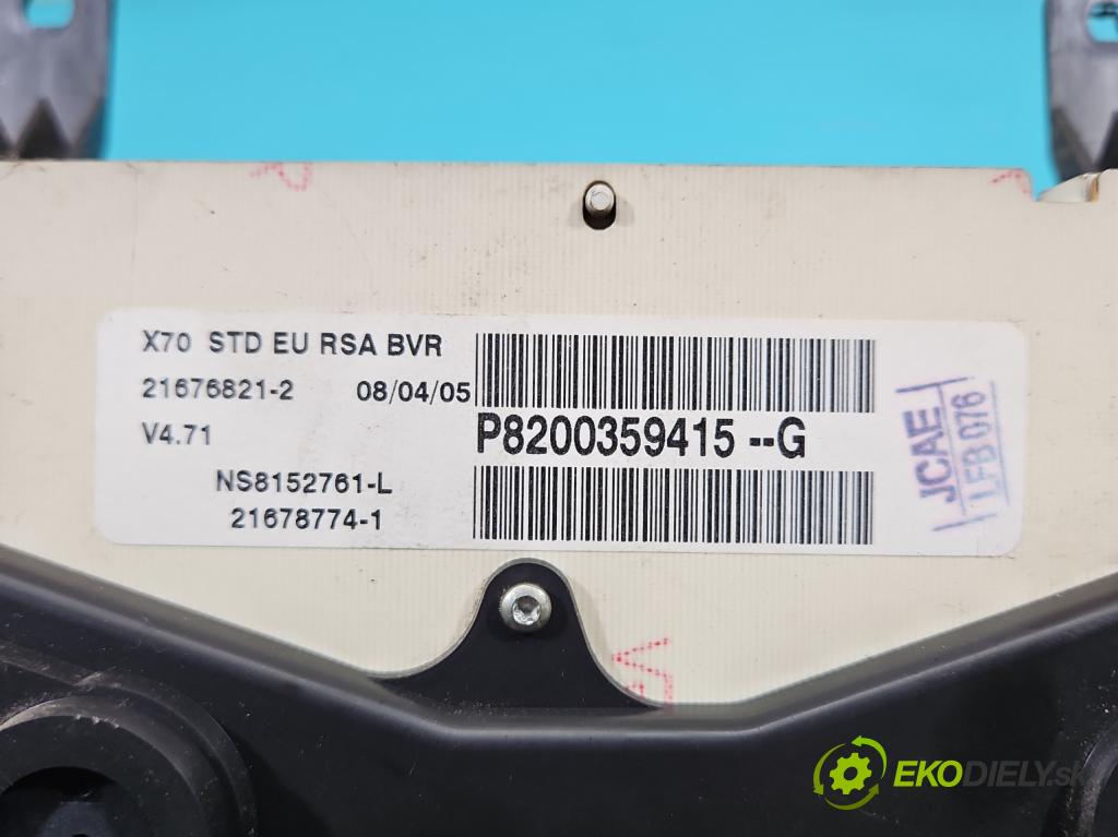 Renault Master II 1998-2010 2.5 dci 99 HP manual 73 kW 2463 cm3 5- prístrojovka/ budíky P8200359415-G (Prístrojová doska)