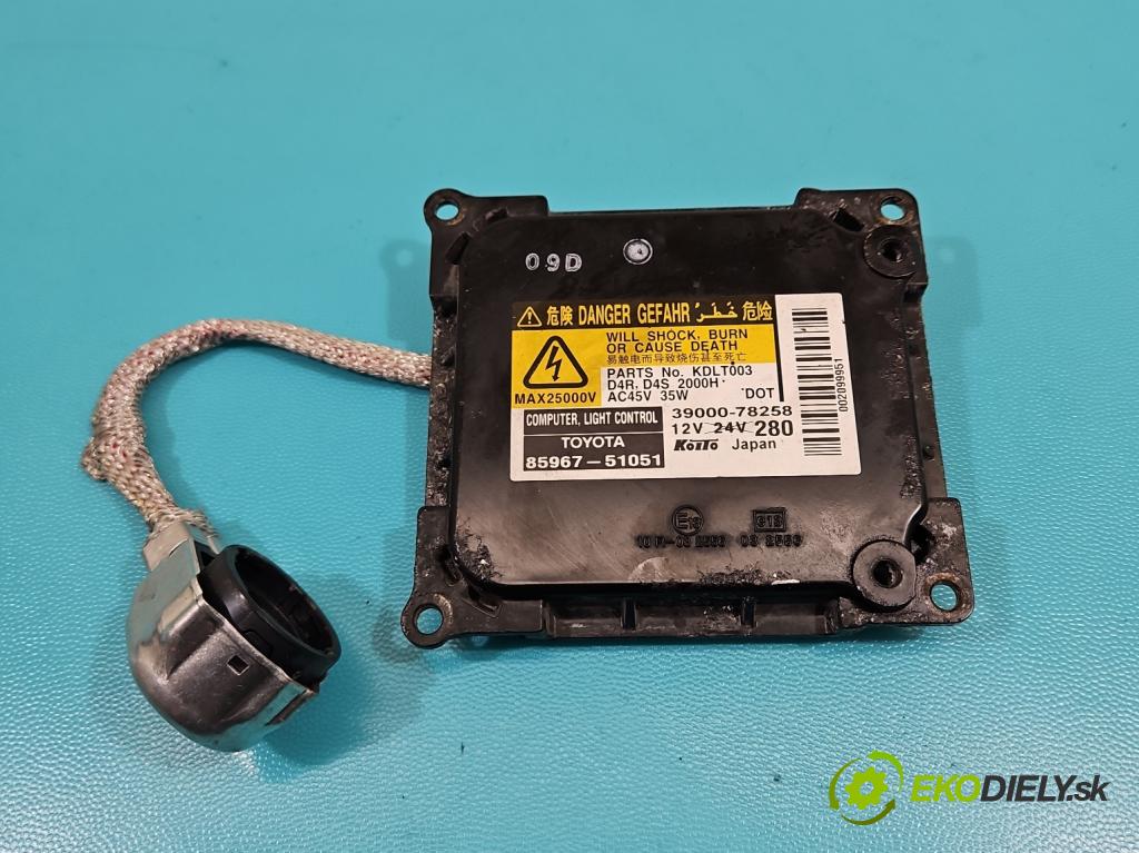 Toyota Avensis III T27 2009-2018 2.0 D4D 126 hp manual 93 kW 1998 cm3 5- měnič xenon 85967-51051 (Řídící jednotka xenonu)