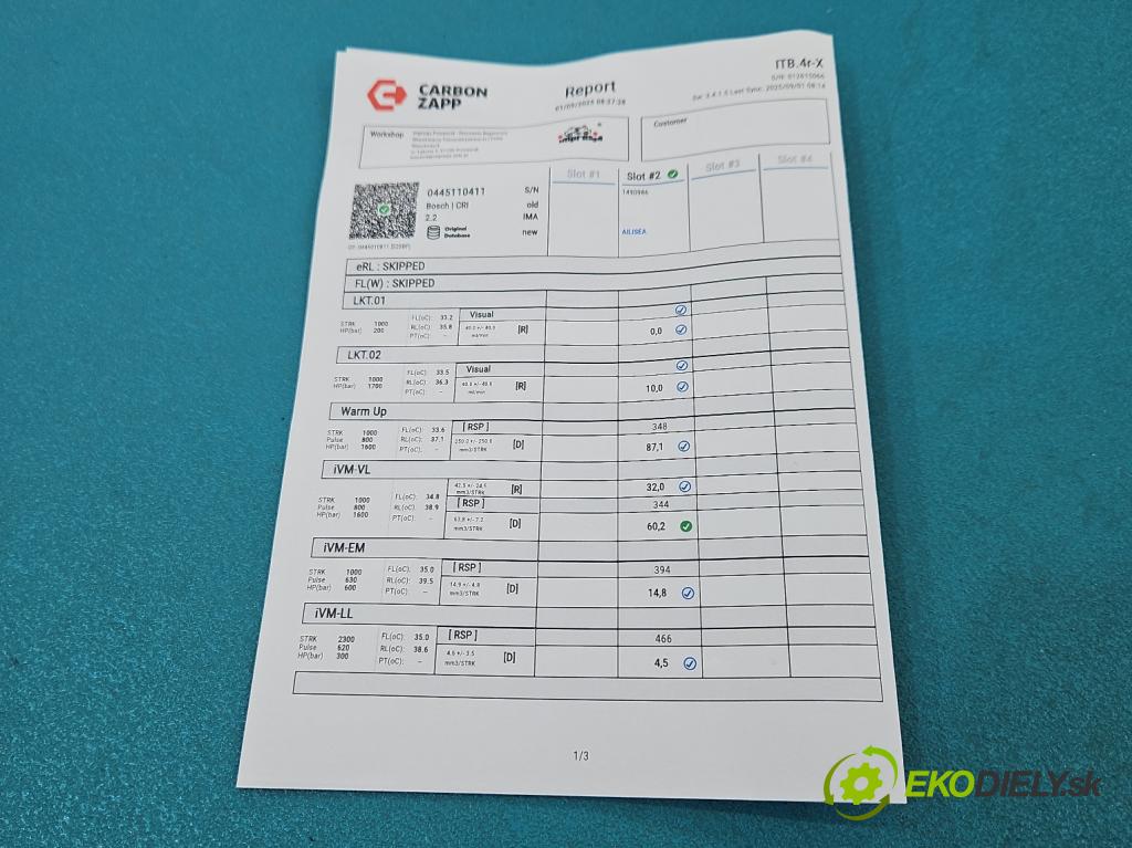 Hyundai I40 1.7 crdi 116 HP manual 85 kW 1685 cm3 5- vstrek 0445110411 (Vstrekovač paliva)