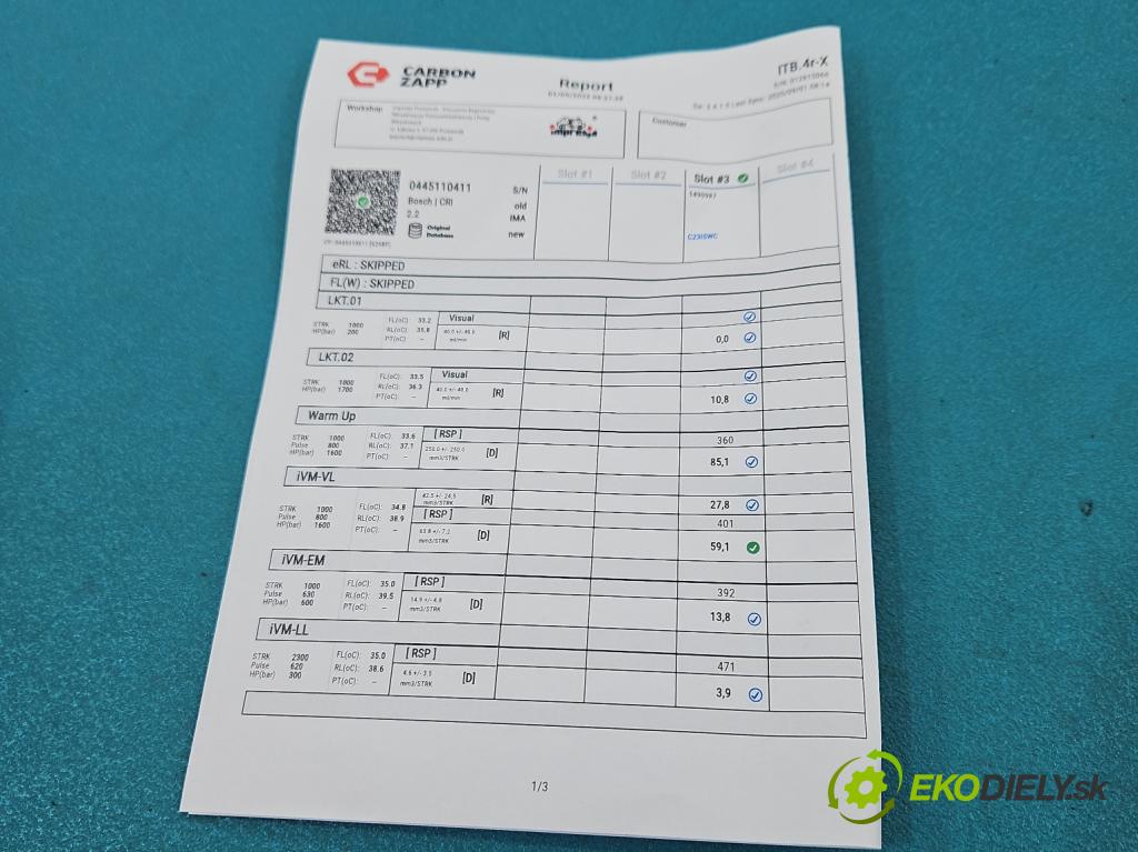 Hyundai I40 1.7 crdi 116 HP manual 85 kW 1685 cm3 5- vstrek 0445110411 (Vstrekovač paliva)