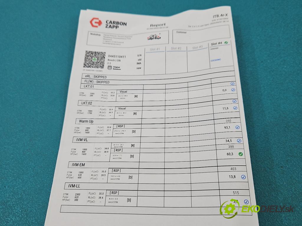 Hyundai I40 1.7 crdi 116 HP manual 85 kW 1685 cm3 5- vstrek 0445110411 (Vstrekovač paliva)