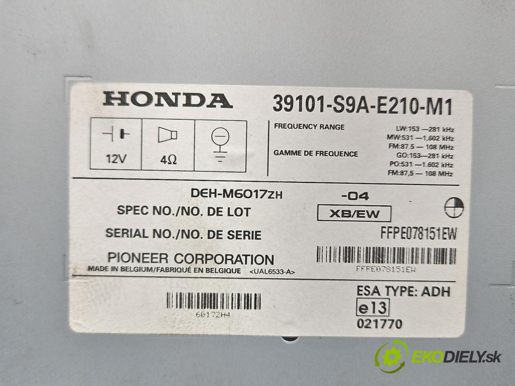 Honda CR-V II 2001-2006 2.2 i-CTDi 140 HP manual 103 kW 2204 cm3 5- Radio originál 39101-S9A-E210-M1
