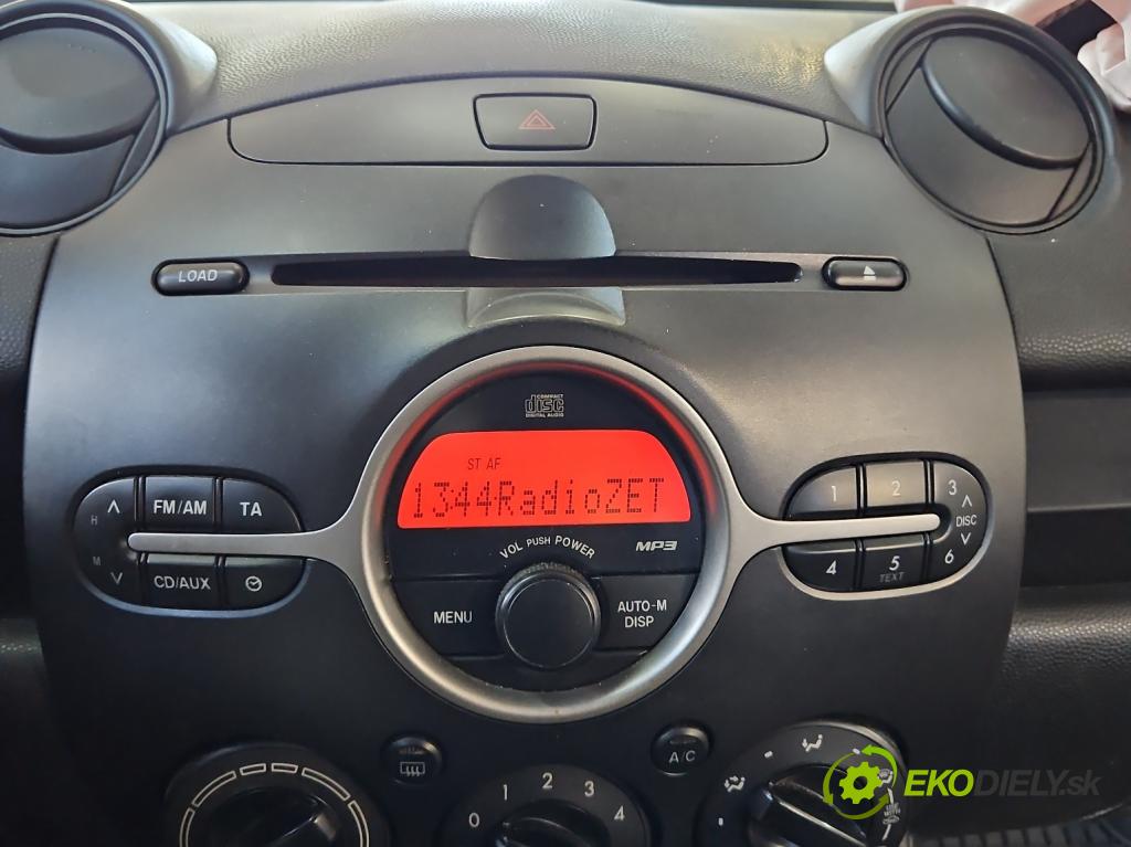 Mazda 2 II 2007-2014 1.3 16V 75 HP manual 55 kW 1349 cm3 5- Radio originál 14797726