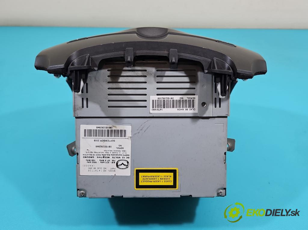 Mazda 2 II 2007-2014 1.3 16V 75 HP manual 55 kW 1349 cm3 5- Radio originál 14797726