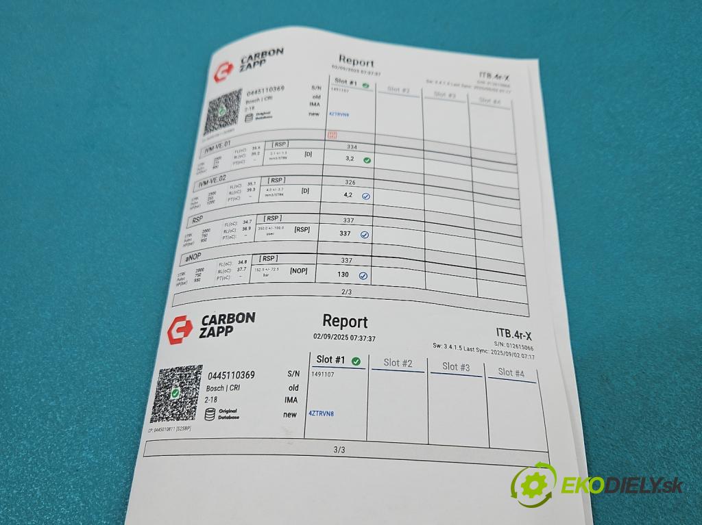 Audi Q5 2008-2016 2.0 tdi 170 HP manual 125 kW 1968 cm3 5- vstrek 0445110369 (Vstrekovač paliva)