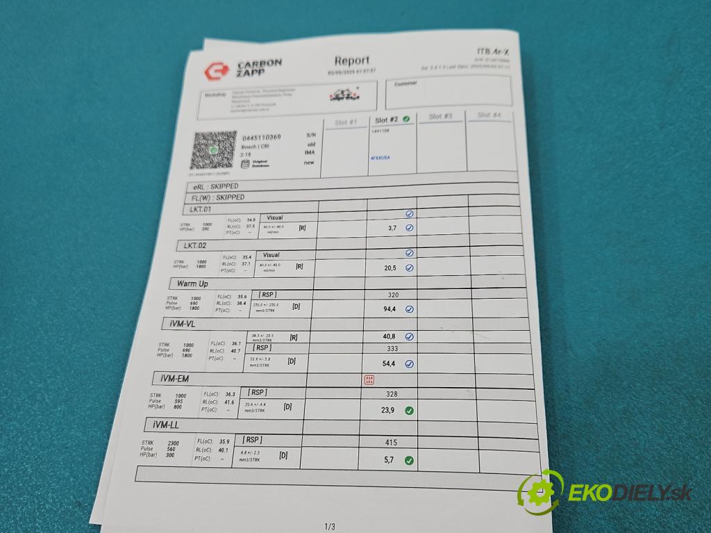 Audi Q5 2008-2016 2.0 tdi 170 HP manual 125 kW 1968 cm3 5- vstrek 0445110369 (Vstrekovač paliva)