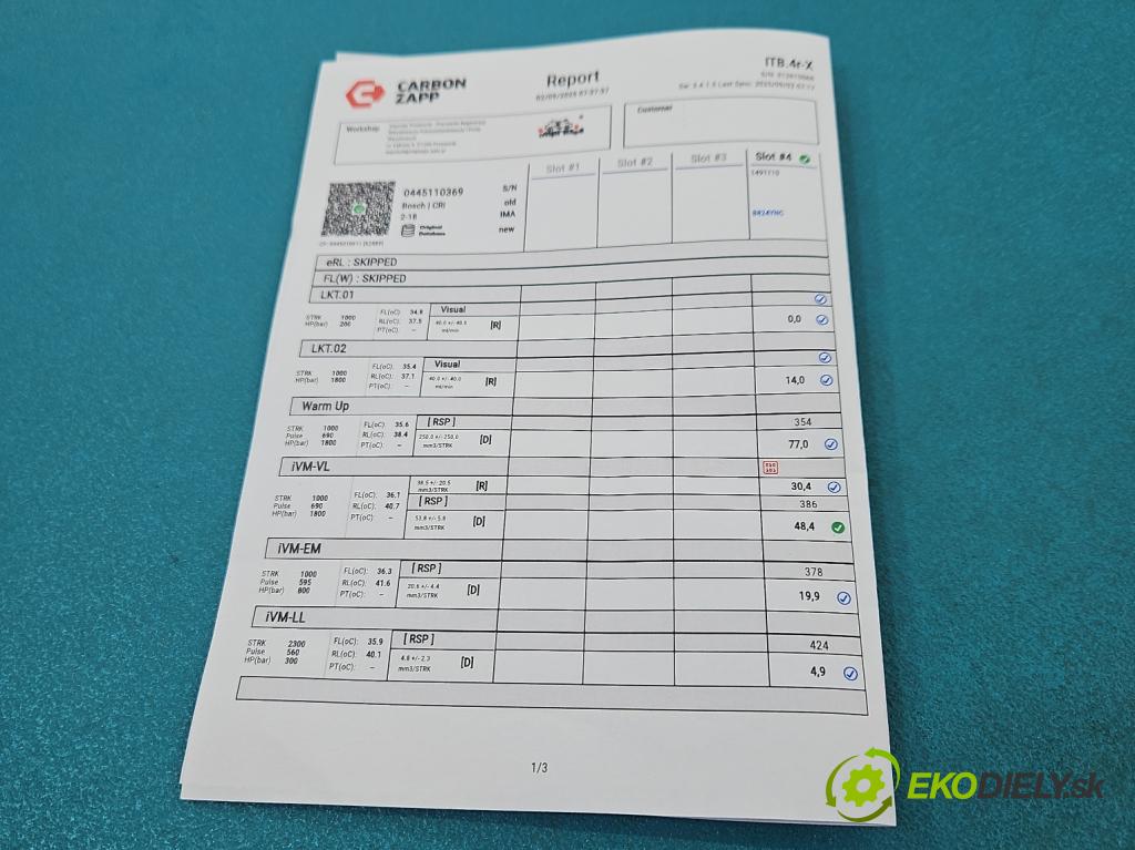 Audi Q5 2008-2016 2.0 tdi 170 HP manual 125 kW 1968 cm3 5- vstrek 0445110369 (Vstrekovač paliva)