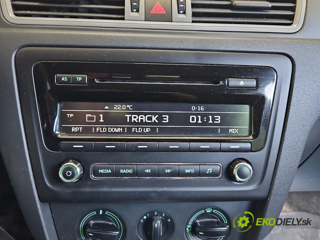 Skoda Rapid 2012-2019 1.6 tdi 90 HP manual 66 kW 1598 cm3 5- Radio originál 5J0035161E