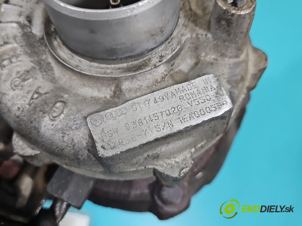 Audi A4 B7 2004-2008 1.9 TDI 116 hp manual 85 kW 1896 cm3 5- Turbodmychadlo 717858-7 (Kompletní turbodmychadlo)