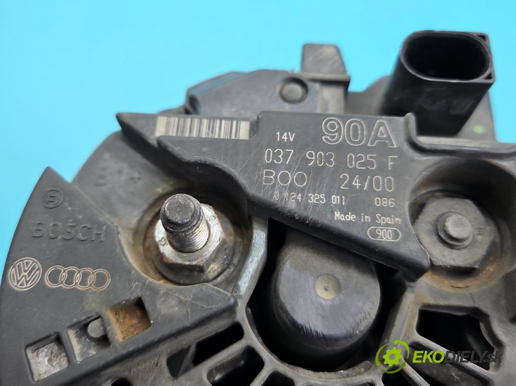 Audi A2 1.4 16V 75 HP manual 55 kW 1390 cm3 5- Alternator 037903025F (Alternátor)