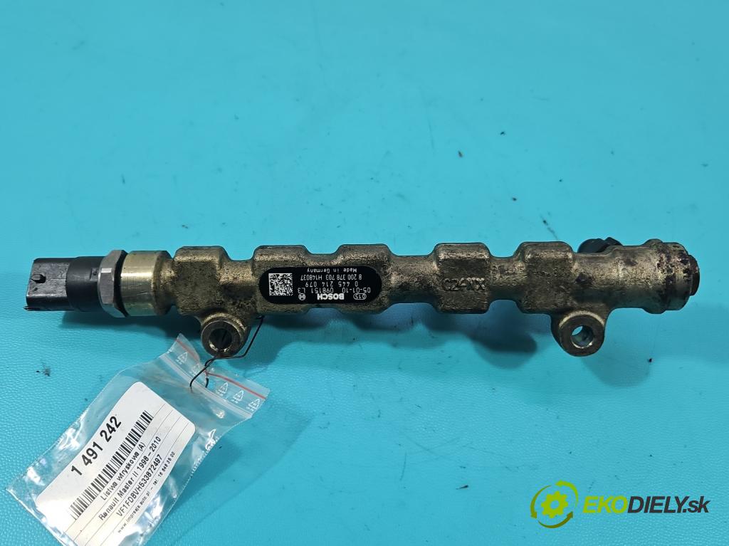 Renault Master II 1998-2010 2.5 dci 99 HP manual 73 kW 2463 cm3 5- lišta vstrekovacia 0445214079 (Vstrekovacia lišta)