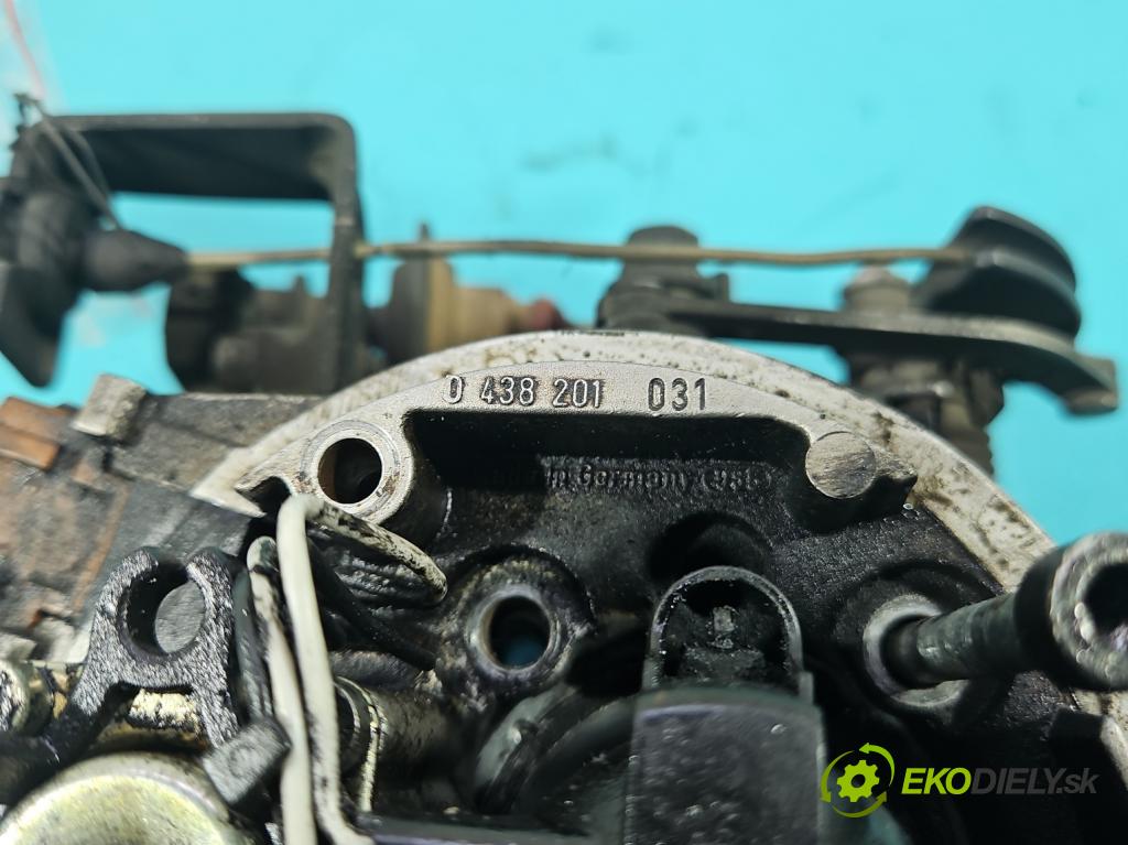 Audi 80 B3 1986-1991 1.8 90 HP manual 66 kW 1781 cm3 4- vstrekovač 0438031 (Karburátor)