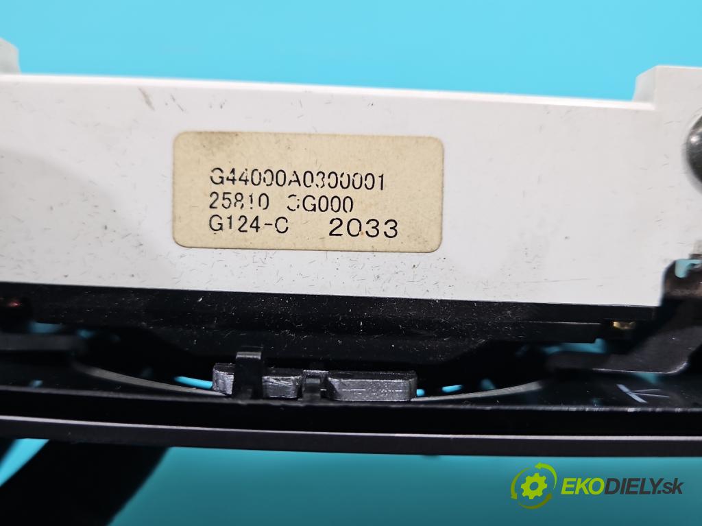 Infiniti FX I 2003-2008 3.5 V6 280KM: automatic 206 kW 3498 cm3 5- Sledujte: 25810-CG000 (Prístrojová doska)