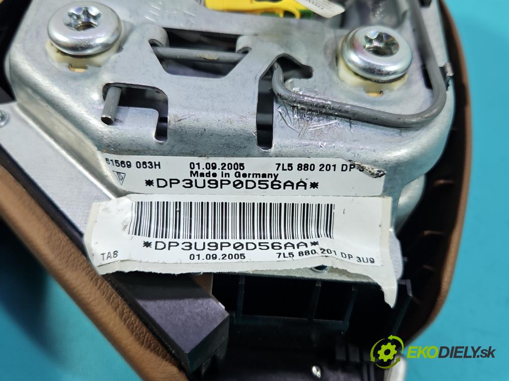 Porsche Cayenne I 2002-2010 3.2 V6 250 HP automatic 184 kW 3189 cm3 5- airbag vzduch: Řidiči: 7L5880201DP (Airbag)