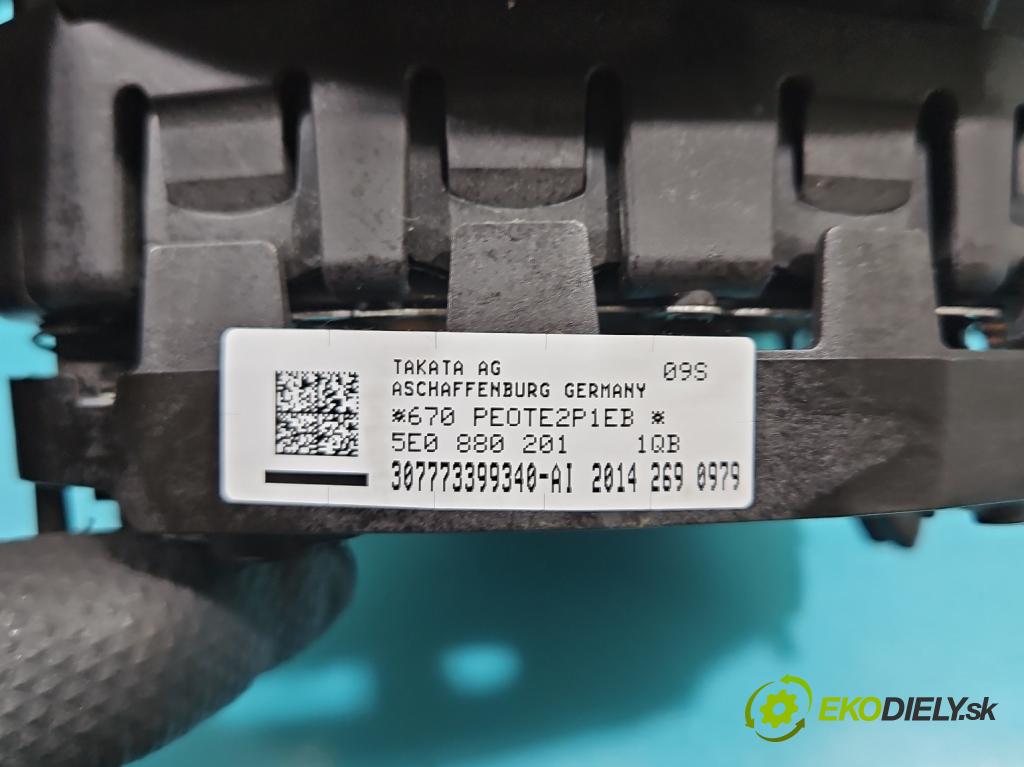 Skoda Rapid 2012-2019 1.6 tdi 90 HP manual 66 kW 1598 cm3 5- airbag vzduch: Řidiči: 5E0880201 (Airbag)
