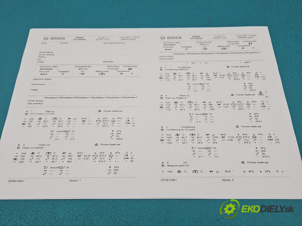 Audi A4 B7 2004-2008 1.9 TDI 116 hp manual 85 kW 1896 cm3 5- vstřikovací čerpadlo 0414720230 (Vstřikovač paliva)