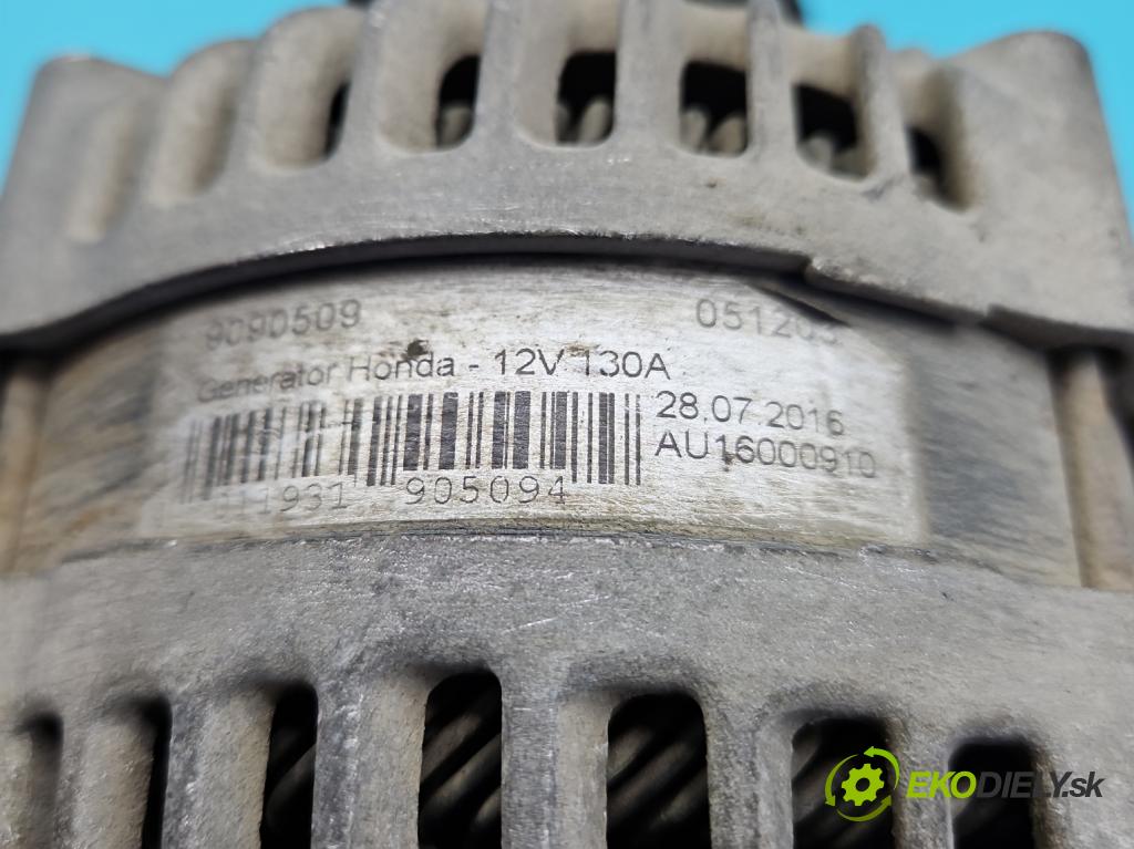 Honda CR-V II 2001-2006 2.2 i-CTDi 140 HP manual 103 kW 2204 cm3 5- Alternator  (Alternátor)