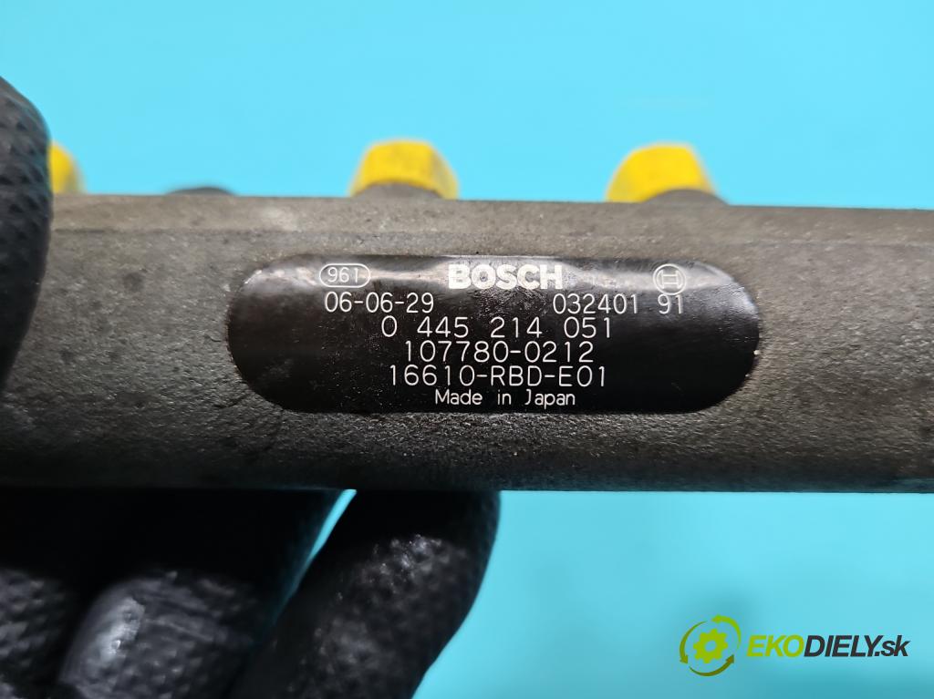 Honda CR-V II 2001-2006 2.2 i-CTDi 140 HP manual 103 kW 2204 cm3 5- lišta vstrekovacia 0445214051 (Vstrekovacia lišta)