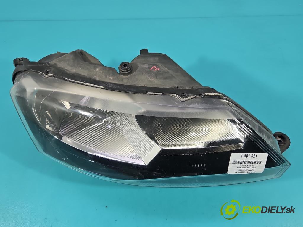 Skoda Rapid 2012-2019 1.6 tdi 90 HP manual 66 kW 1598 cm3 5- Reflektor: pravý 5JB941016 (Svetlo predné pravé)