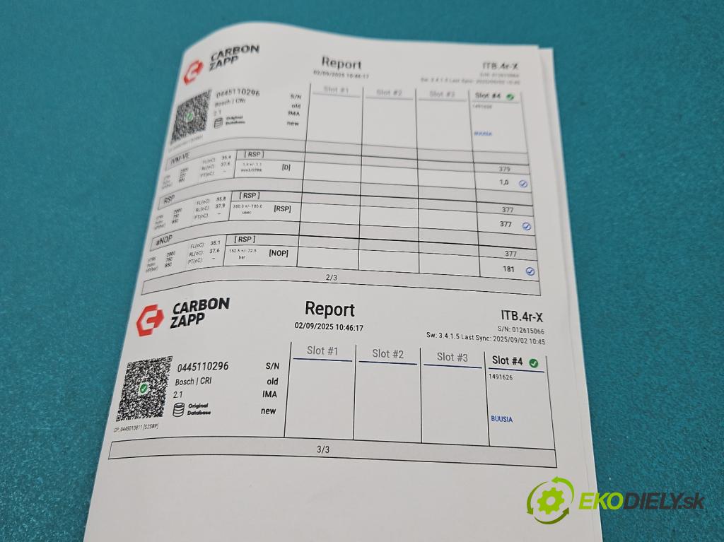 Honda CR-V II 2001-2006 2.2 i-CTDi 140 HP manual 103 kW 2204 cm3 5- vstrek 0445110296 (Vstrekovač paliva)