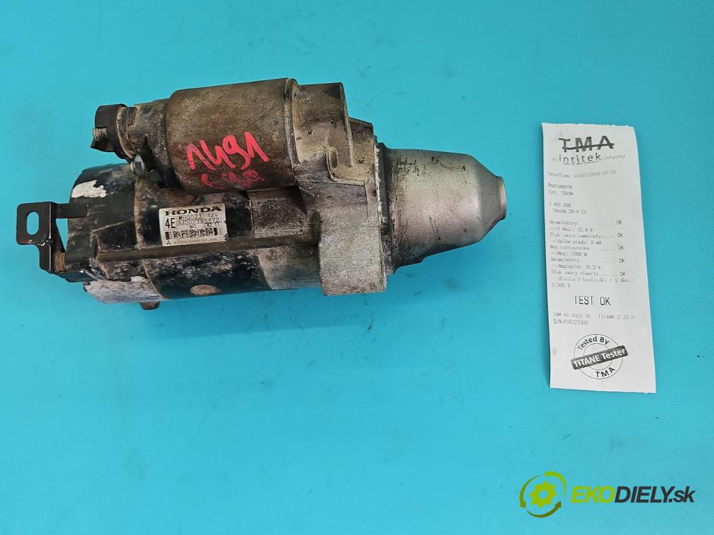 Honda CR-V II 2001-2006 2.2 i-CTDi 140 HP manual 103 kW 2204 cm3 5- štartér M002185672 (Štartér)
