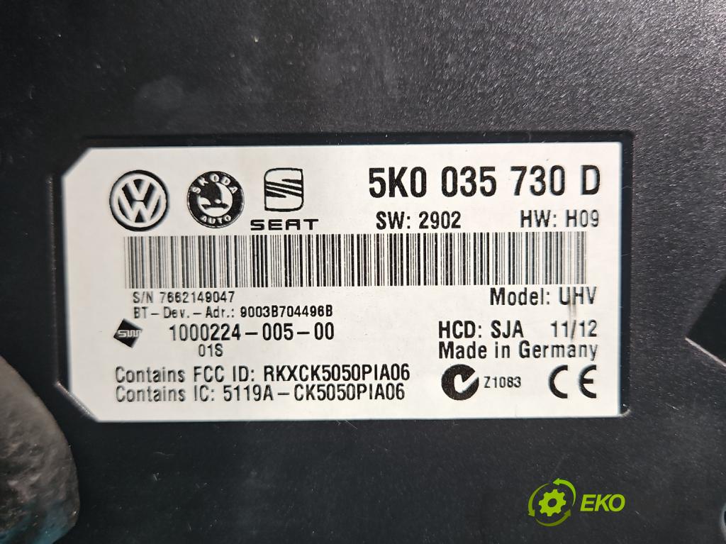 Vw Passat B7 2010-2014 2.0 tdi 140 HP automatic 103 kW 1968 cm3 5- riadiaca jednotka ostatné 5K0035730D