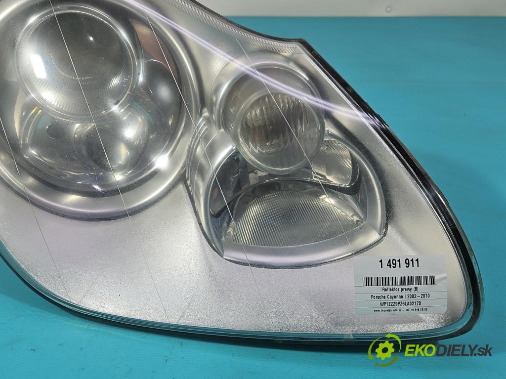 Porsche Cayenne I 2002-2010 3.2 V6 250 HP automatic 184 kW 3189 cm3 5- Reflektor: pravý 7L5941006AR (Svetlo predné pravé)